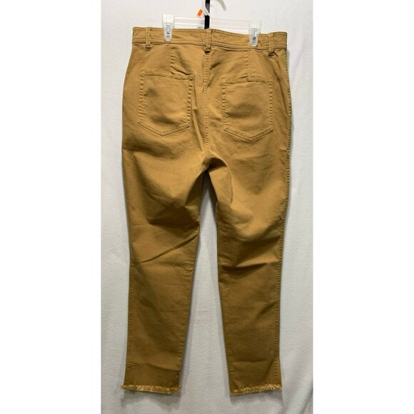 NEW LOFT Button Front High Rise Skinny Ankle Pants Tan Size 10 Women MSRP $79.50 - Picture 3 of 8